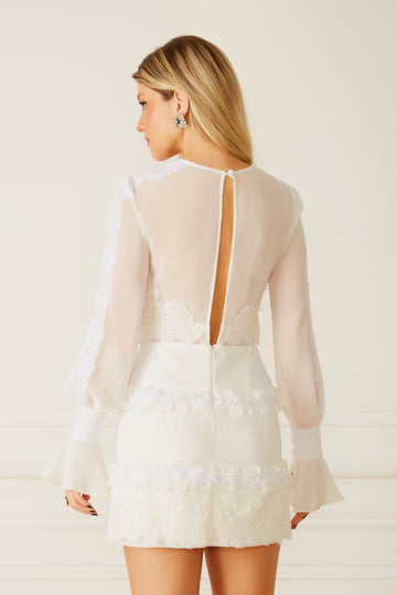FABULOUS AGILITÀ - Vestido Curto Claudia Off White - Inverno 22